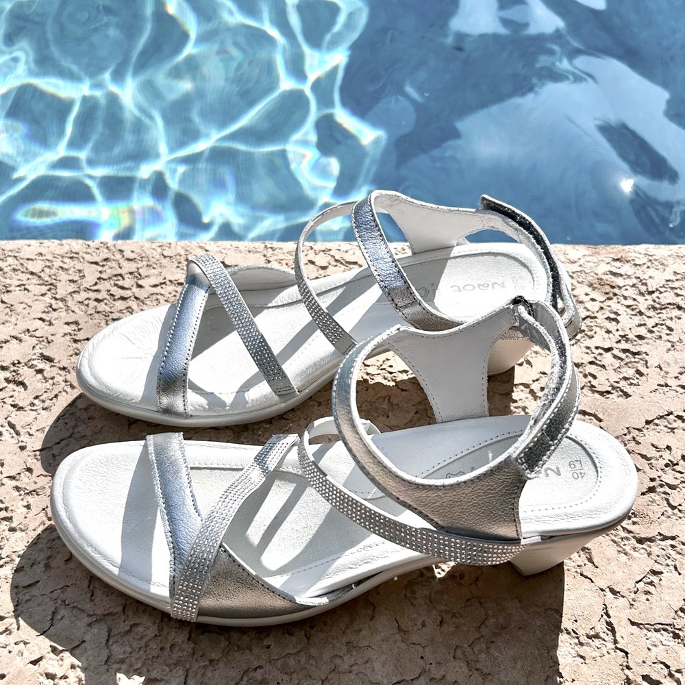 NAOT Innovate Silver Heels Size 9.5